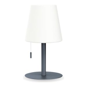 LAMPARA SOBREMESA CONO GRIS AC