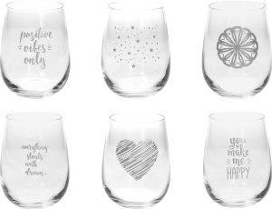 VASOS SURTIDOS SET 6 UDS PLATA