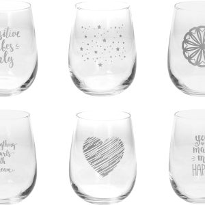 VASOS SURTIDOS SET 6 UDS PLATA