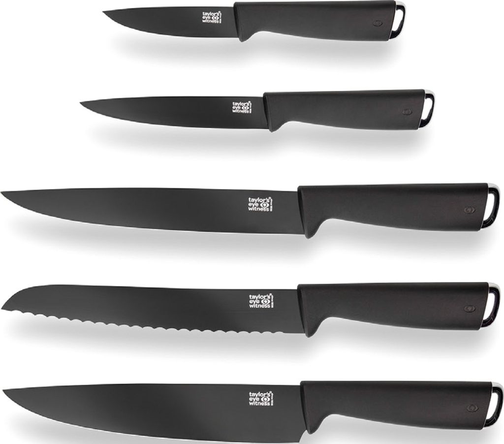 CUCHILLOS COCINA SET 5 UDS NEG