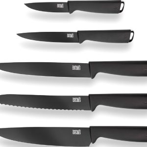 CUCHILLOS COCINA SET 5 UDS NEG