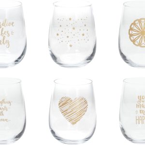 VASOS DECORADOS SURTIDOS SET 6