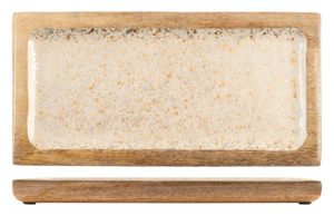 BANDEJA MADERA DECOR. METALDRO