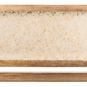 BANDEJA MADERA DECOR. METALDRO