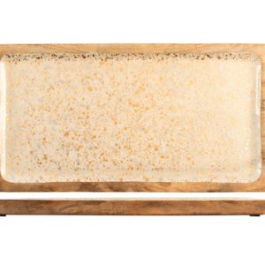 BANDEJA MADERA DECOR. METALDRO