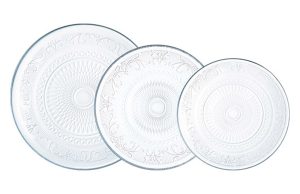 VAJILLA 18 PZAS CRISTAL GRABAD