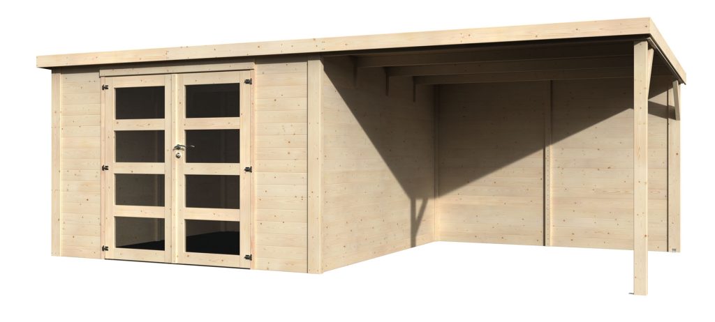 CASETA MADERA CON PORCHE 579 X