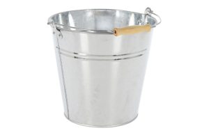 CUBO GALVANIZADO ASA MADERA 10