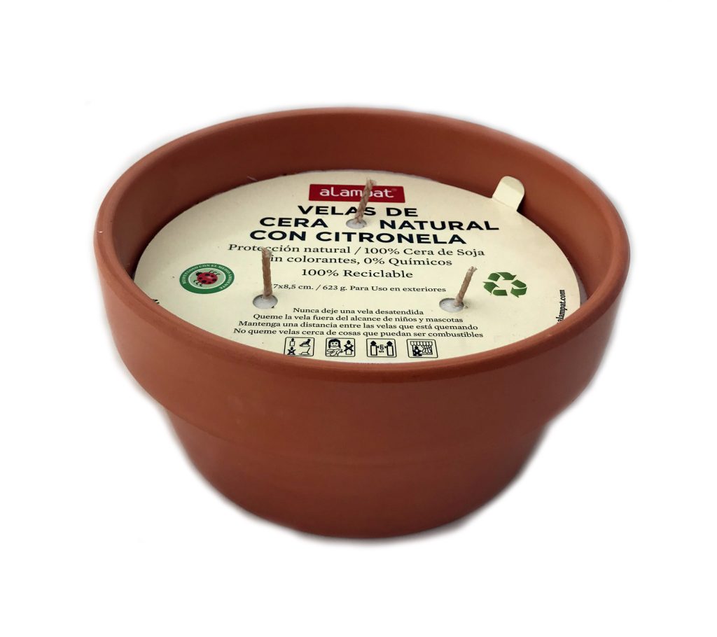 VELA CITRO TERRACOTA 17X8,5CM