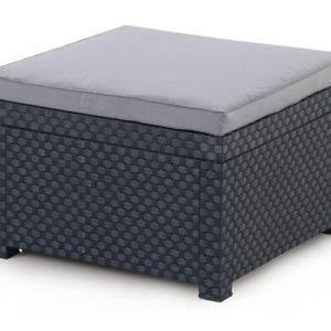 POUF RATAN RESINA DIVA GRAFITO