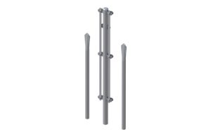 CONJUNTO POSTE ESQUINERO GALVA