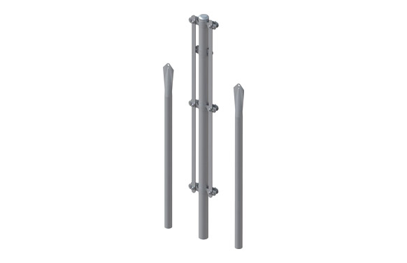 CONJUNTO POSTE ESQUINERO GALVA