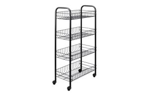 CARRO MULTIUSO 4 CESTOS NEGRO