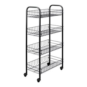 CARRO MULTIUSO 4 CESTOS NEGRO