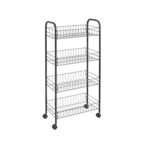 CARRO MULTIUSO 4 CESTOS NEGRO