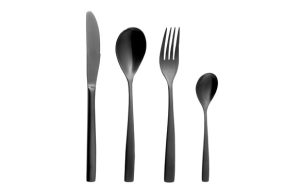 CUBERTERIA 24 PIEZAS BCN NEGRO