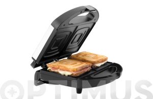 SANDWICHERA 750 W INOX NEGRA