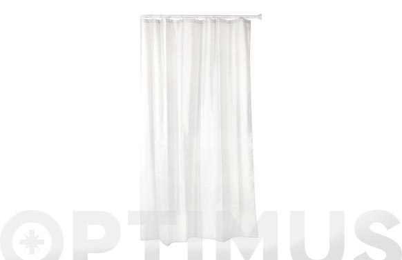 CORTINA BAÑO POLI BLANCO 140X2