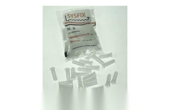 TACO ESTRIADO BLANCO 8 X 27 MM