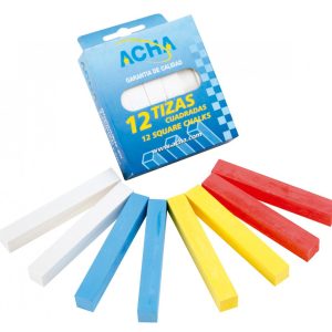 TIZAS YESO PAQUETE 12 BLANCO