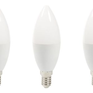 BOMBILLA VELA 3UD E14 7W 6500K