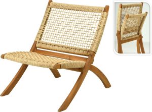 SILLON PLEGABLE MADERA/RATAN