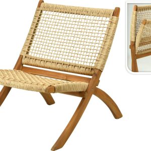 SILLON PLEGABLE MADERA/RATAN