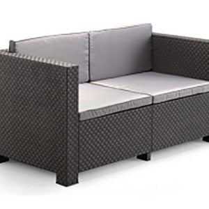SOFA 2 PLAZAS RATAN RESINA DIV