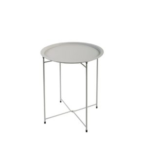 MESA AUXILIAR ACERO Ø 46 CM CR