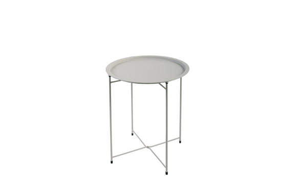 MESA AUXILIAR ACERO Ø 46 CM CR