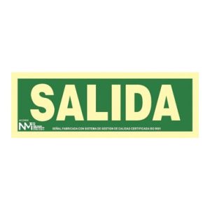 SEÑAL SALIDA PVC 1MM 105X300MM