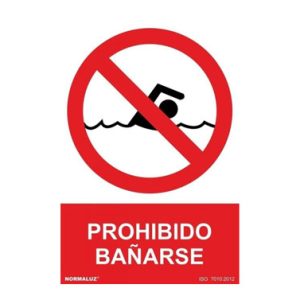 SEÑAL PROHIBIDO BAÑARSE 0,7MM