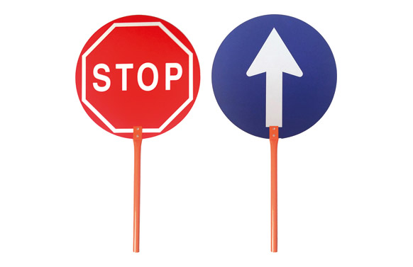 PALETA SEÑAL CON MANGO STOP-PA