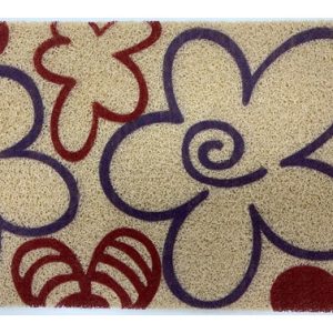 FELPUDO VINILO RIZADO FLOR 40