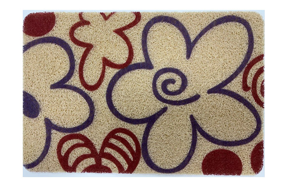 FELPUDO VINILO RIZADO FLOR 40