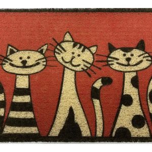 FELPUDO VINILO RIZADO GATOS 40