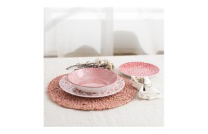 VAJILLA 12PZ AQUILEA ROSA 5426