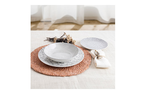 VAJILLA 12PZ AQUILEA GRIS 5426