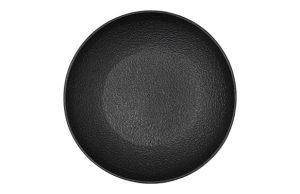 PLATO NEGRO HONDO 21X21X4,7CM