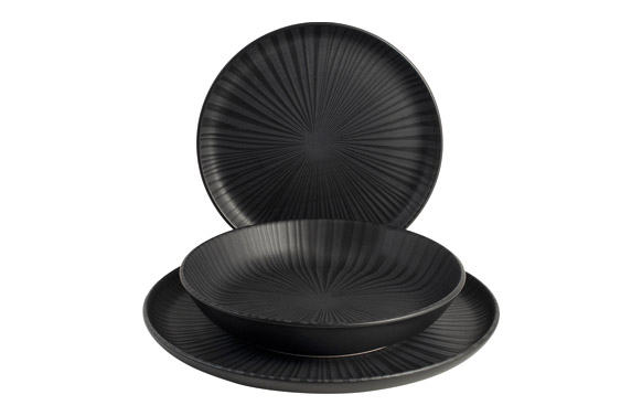 VAJILLA 18 PZ STW VENERE NEGRA