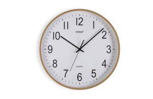 RELOJ PARED MADERA CLARA 40CM