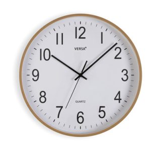 RELOJ PARED MADERA CLARA 40CM