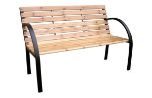 BANCO JARDIN METALICO MADERA 1