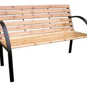 BANCO JARDIN METALICO MADERA 1