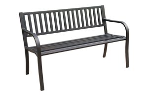 BANCO JARDIN METALICO NEGRO 12