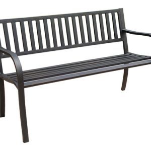 BANCO JARDIN METALICO NEGRO 12