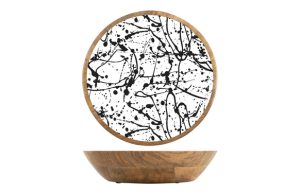 BOL MADERA MANGO DECORADO 30CM