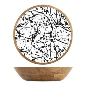 BOL MADERA MANGO DECORADO 30CM