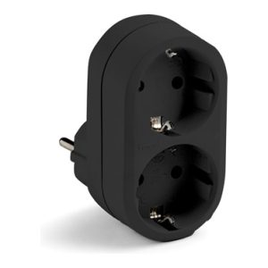 ADAPTADOR FRONT 2T NEGRO 16A 2