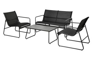 CONJUNTO CAFE ACERO TEXTILENE